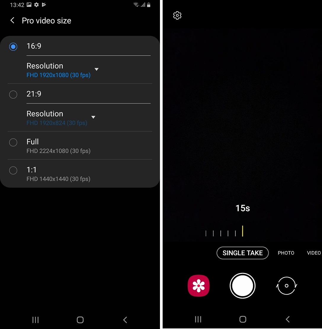 تنظیمات دوربین در One UI 2.5