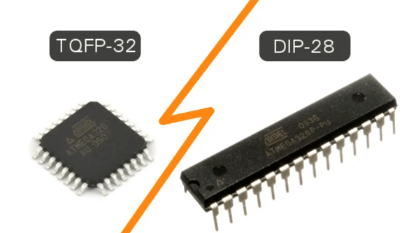 Two different packages of the ATmega328