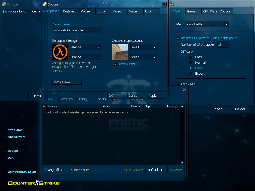 دانلود بازی کانتر Fnatic مخصوص کانتر آنلاین و آنتی چیت Sxe