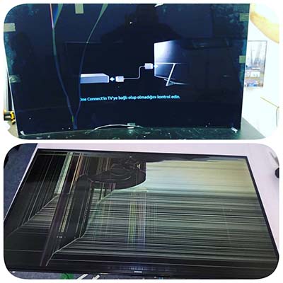 شکسته | آب خورده | پنل | تلویزیون | xvision