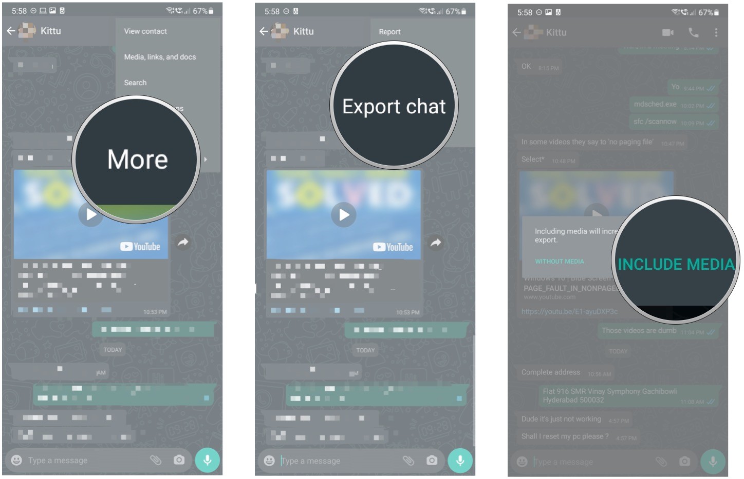 انتقال پیام ها از واتس اپ