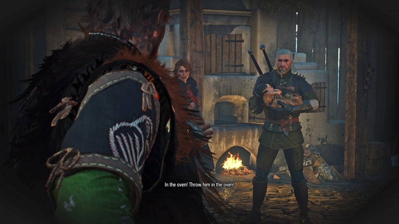 witcher 3 geralt cerys possesion put the baby in the oven