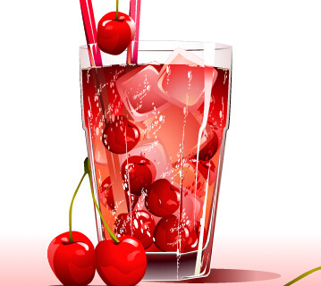 [تصویر:  fresh_cherries_and_ice_drink_vector_573596.jpg]