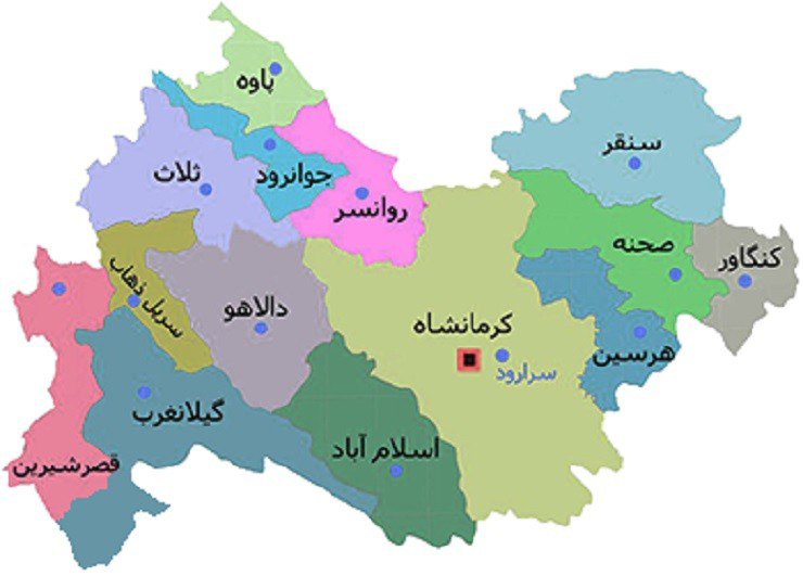 نقشه شهر کنگاور